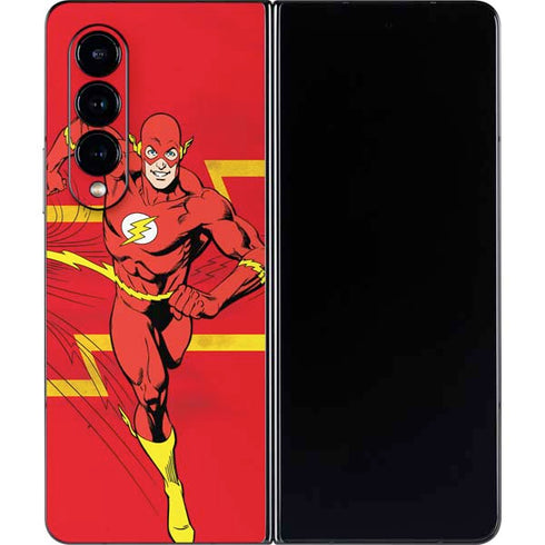 DC Comics The Flash Classic Art Running Pose Galaxy Z Fold4 5G Skin